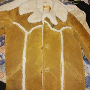 VTG Men's Brown Genuine suede  sherling Jacket by Berman Buckskin Co. Size 40